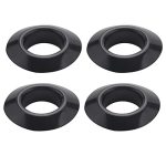 Kqcibz 4PCS Universal Kayak Canoe Raft Paddle Oar Drip Rings Splash Guards Ring Paddle Accessories Replacement Black