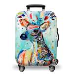 Printed Luggage Protector Cover - Vibrant Boho Deer - Xlarge