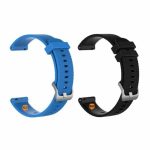 Killer Deals 22MM Silicone Strap For Polar Vantage M M l - Black + Blue - Best Bargains Online