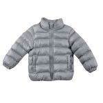 Kids Premium Padded Winter Puffer Jacket - Grey - Ages 9-10