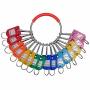 Laben Portable Metal Ring Key Organizer With 16 Spring Hooks & Key Tags With Ring And Label Window
