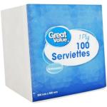 1 Ply Serviettes White 100 Soft Pack