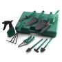 Gardening Tools Kit With Carrying Case - 11 Pcs - Green