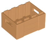 Parts Crate - 3 X 4 X 1 2 3 With Handholds 30150 - Medium Nougat