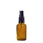 30ML Amber Glass Aromatherapy Bottle With Serum Pump - Black 18 410
