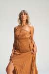 One Shoulder Dress - Rust