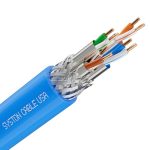 Syston Cable CAT8 Ethernet Bulk Raw Cable 2000MHZ 2GHZ 40GB 400 Ft Solid Bare Copper S ftp Individual Electromagnetic Tinned Cop