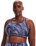 Women's Armour Mid Crossback Print Sports Bra - Tempered Steel 3X