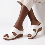 Ladies Comfort Sandal - White - 9