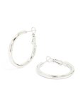 Waterproof Stainless Steel Leaf Hoop Earrings