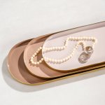 Oval Shaped Nested Metal 3 Piece - Pink gold