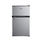 Midea 87L Double Door Bar Fridge -silver -lock