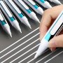 1pc White Permanent Marker - Durable Waterproof And Non-Fading - Suitable For Ages 14 And Up - Ideal For Fine Writing And Artwork