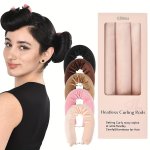 3PCS SET No Heat Curling Stick Heatless Hair Curler For All Hair Types Diy Hair Styling Tools Holiday Gift