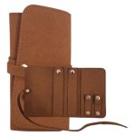 Microfibre Travel Jewellery Roll Brown 20CM