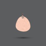 Gold Sketch Pebble Pendant