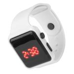 Digital Kids Watch LED Square Backlight For Leisure Activities White