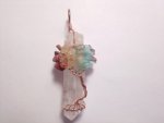 Clear Quartz & Chakra Wire Wrapped Gemtree Pendant Med