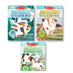 Melissa Mosaic Sticker Pad Set Of 3 - Ocean Nature & Safari Theme