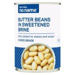 No Name Butter Beans In Sweetened Brine 410G
