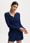 Cotton On Active Sheer Rib Longsleeve - Heritage Blue