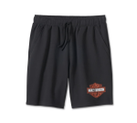 Men’s Bar & Shield Fleece Shorts – Harley Black