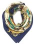 Your Smile Silk Like Scarf Women's Fashion Pattern Large Square Satin Headscarf Saddle/chain