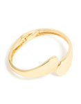 Goldair Gold Plated Curved Wrapped Hinged Bangle