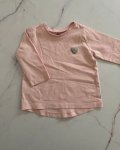 Woolworths Light Pink Heart Long Sleeve T Shirt 3 6M