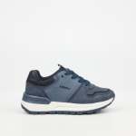 Urbanart Brave 1 Faux Nubuck Sneaker - Navy Kids - Navy 10