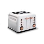 Morphy Richards 4 Slice Accent Toaster White With Rose Gold