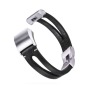 Fitbit Killer Deals Leather Strap With Metal Clasp For Charge 2- Black - Best Bargains Online