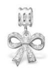 C10961 - 925 Sterling Silver Bow Dangle European Bead Charm