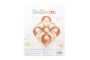 10 Piece Rose Gold And Confetti Helium Balloons - Round