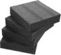 4PCS Black Pearl Board 200X197X53MM Packing Foam Inserts For Fragile