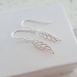 Firah 925 Sterling Silver Wing Dangle Earrings 5X19MM