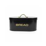 Bread Bin Matte Black With Gold Print