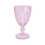 Blushing Pink Patterned Wine Glass