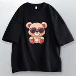 1PC Cute Cartoon Bear Iron-on Transfer Decal - Diy Vinyl Heat Press Sticker For T-shirts Pillows & Apparel