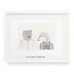 Bear & Pangolin Art Print