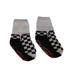 Socks For Girls 6-12 Months - Black & White Check Pump