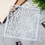 1PC Floral And Butterfly Craft Stencil For Scrapbooking Diy Album Decor Card Making And Painting - Spring-themed Plastic Templat