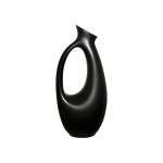 Gloss Black Handled Vase