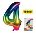 Balloon Helium Foil Rainbow 4 106CM F-04 Marketplace Brits Bros