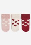 3 Pack Terry Socks - Red Hearts