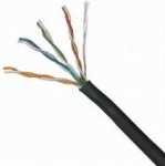 CAT5U-100-SC Acconet CAT5 Uv Outdoor Black Solid Copper Ethernet Cable 100M