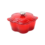 20CM Multi-purpose Flower Shaped Cast Iron Casserole With Lid P20-001