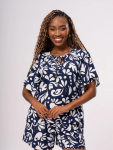 Floral Print Woven Blouse - XL Assorted