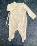 Keedo White Pink And Orange Striped Onesie 0 3M