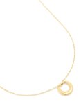 Waterproof Gold Plated Stainless Steel Disc Pendant Necklace